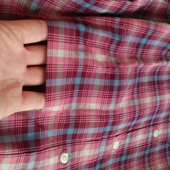 Bonobos button down shirt, pink/blue/white, size M - Picture 3 of 4
